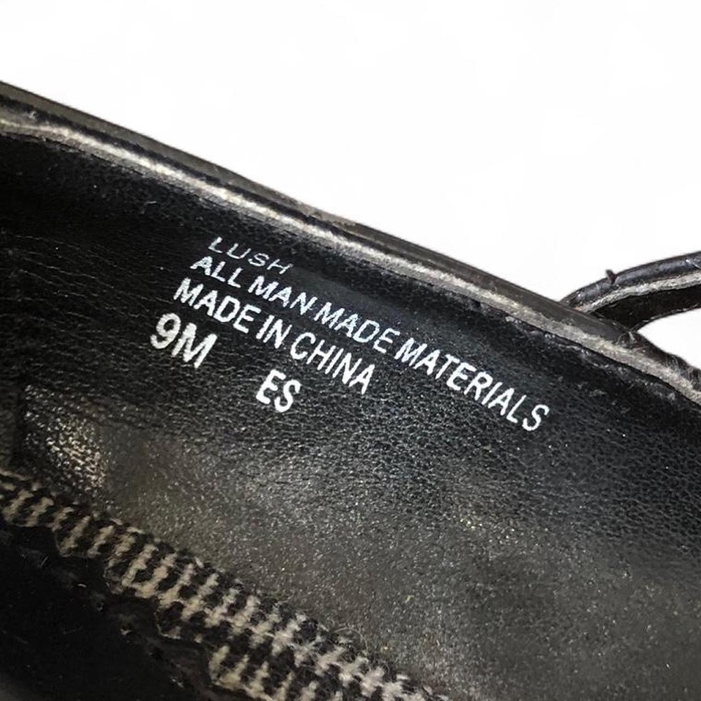 MUDD Black Mary Jane Preppy Academia Goth Schoolgirl chunky platform pumps heels - Picture 5 of 8